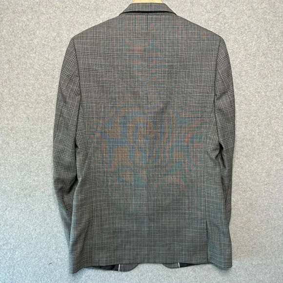 Linea Uomo Mens Grey Glen Plaid 3-Piece Performance Suit 38 Long 32 Waist Wool